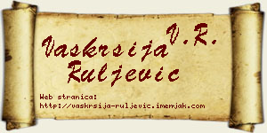 Vaskrsija Ruljević vizit kartica